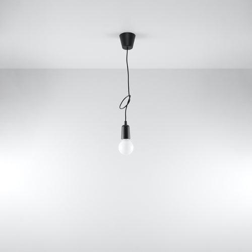 Sollux Lighting Hanglamp DIEGO 1 zwart - 9x9x90cm