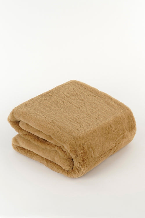 In The Mood Collection Bronte Fleece Deken - L200 x B150 cm - Lichtbruin