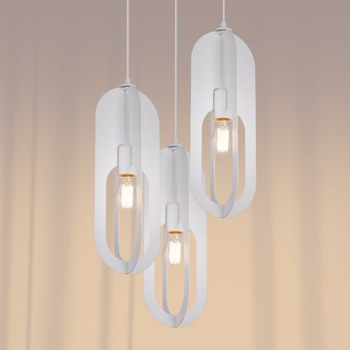 Sollux Lighting Hanglamp NICUS 1 wit - 43x43x130cm
