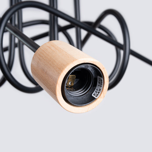 Sollux Lighting Kroonluchter EMBER 5 zwart - 15x61x26cm