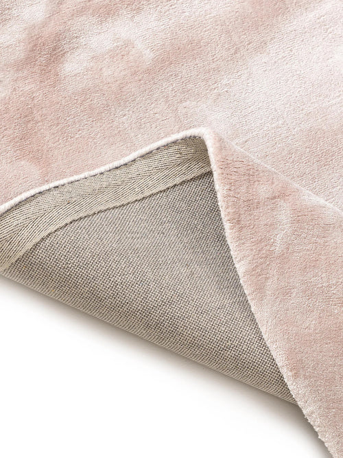 benuta viskose vloerkleed Nela - roze - ø 120 cm