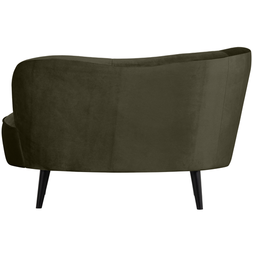 WOOOD loungefauteuil links Sara - Velvet - Warm groen - 71x112x81 - vtwonen shop