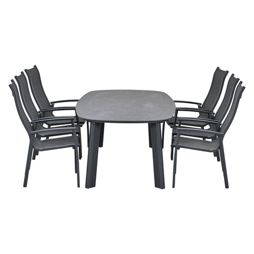 Garden Impressions Tuinset Hilly 7-delig - Albano tuintafel 240x115 cm