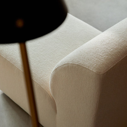 Tikamoon Modulaire stoffen fauteuil in écru, klein model - Beige