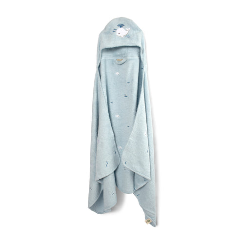 FiliBabba Handdoek 140 x 85 cm – Blauw biologisch katoen