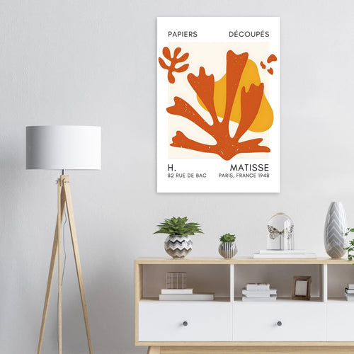 Artfulprints  Matisse – Abstract bloom orange   poster 70x100 cm - vtwonen shop