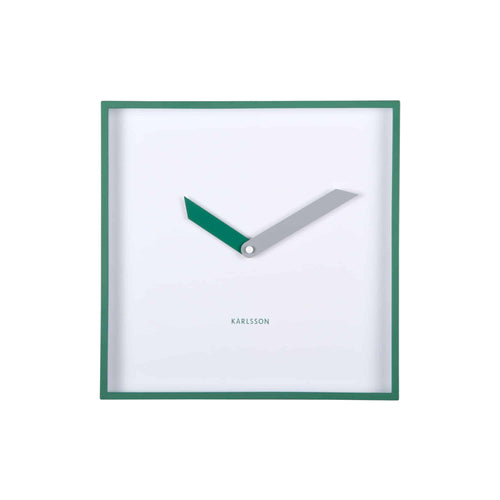 Karlsson wandklok Cool Retro Cuadrado - groen - 4.1x28.3x28.3cm