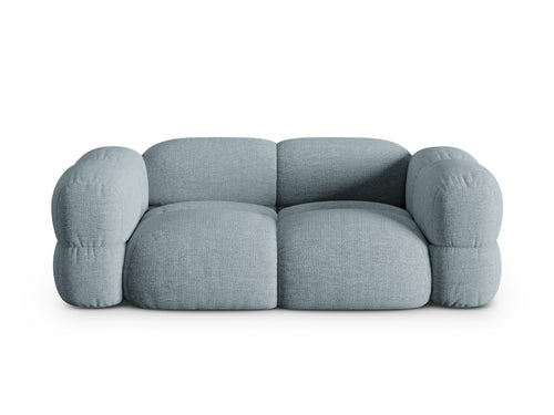 Cosmopolitan Design Bank Loretto 3-zits, structurele stof pastelblauw - 100x210x68cm