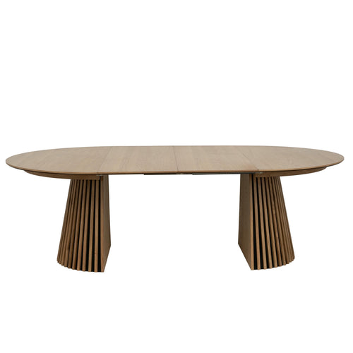 Furnhouse uitschuifbare eettafel Svendborg - Natuurlijk eikenhout - Ø 140/240x140 cm