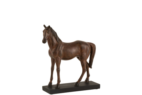 J-Line decoratie Paard - polyresin - bruin - small - vtwonen shop