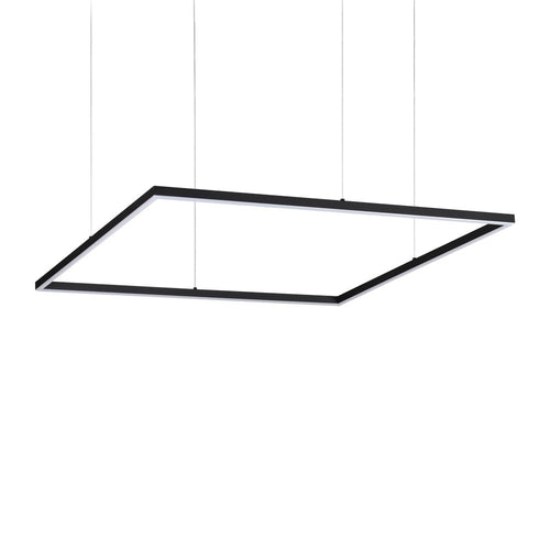 Decoratieve vierkante geïntegreerde hanglamp zwart, 3000K, 51W