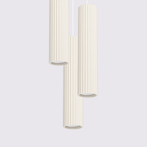 Sollux Lighting Hanglamp KARBON 3P beige - 19,5x19,5x108cm