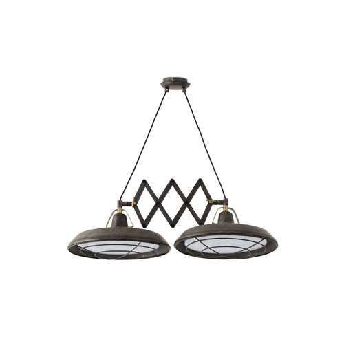Faro Plec - LED 2 Licht Dubbel Verstelbaar Plafond Hangend Bar Licht Oud Bruin IP44