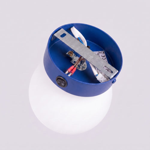 Sollux Lighting Wandlamp YOLI 1 ultramarijn met schakelaar - 12x14x12cm