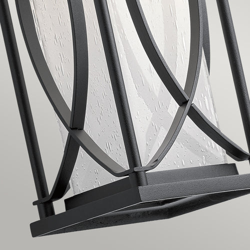 Ashbern Kichler Outdoor 1-lichts wandlantaarn gestructureerd zwart IP44