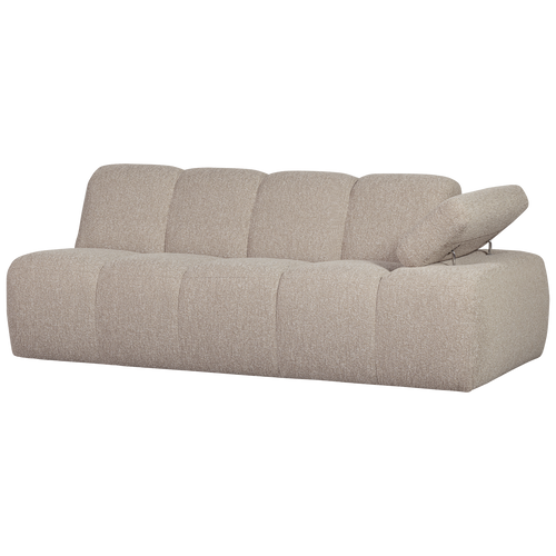 WOOOD 2-zits bank met arm rechts Mojo - Bouclé - Beige - 74x200x97 cm - vtwonen shop