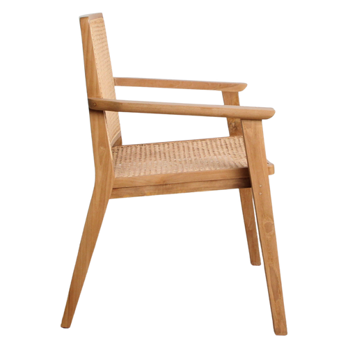 Raw materials eetkamerstoel Nova - armleuning - teakhout - 58x63x84 cm - vtwonen shop