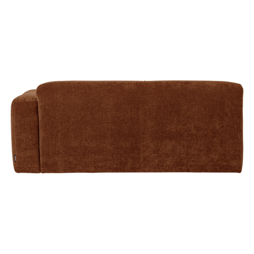 WOOOD 2-zits bank arm rechts Mojo Base - Rib - Roestbruin - 74x185x97