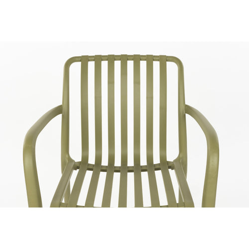 Housecraft Living Amae Tuinstoel Armleuning Kunststof Groen - Set van 4
