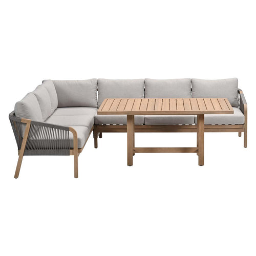 Garden Impressions lounge dining set Alora grey sand - 3-delig links