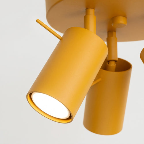 Sollux Lighting Plafondlamp RING 3P geel - 25,7x25,7x14,5cm