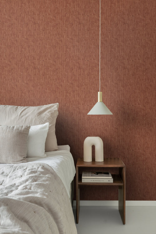 ESTAhome behang grafische lijnen terracotta bruin - 50 x 900 cm - 131415 - vtwonen shop