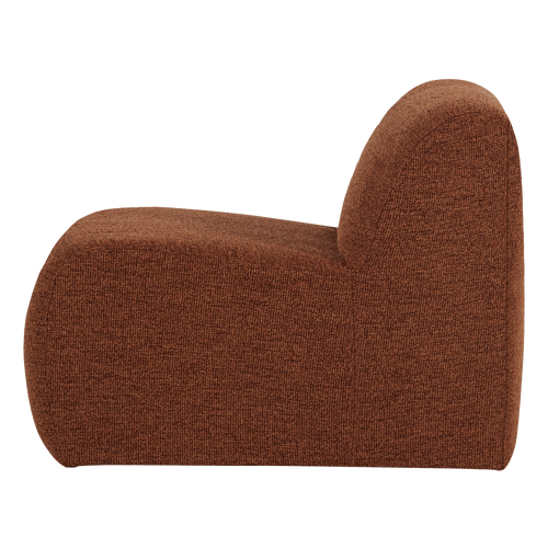 WOOOD 1-zits bank Mojo Base - Bouclé - Roestbruin Melange - 74x84x97
