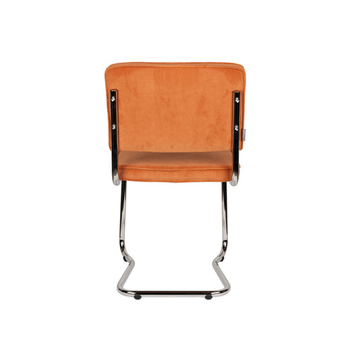 Zuiver Ridge Kink Rib Eetkamerstoelen  Oranje - Set van 2