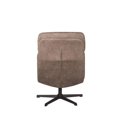 LABEL51 Fauteuil Alvar - Taupe Stof - Draaibaar - Incl. Hocker - vtwonen shop