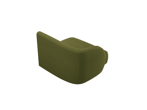 Micadoni - Linker module "Miley" boucle donker olijfgroen - 90x90x70cm