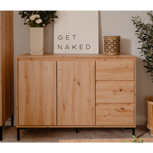 Calicosy - Buffet 2 deuren 3 laden en 1 plank PLOCK - 40x120x87 cm