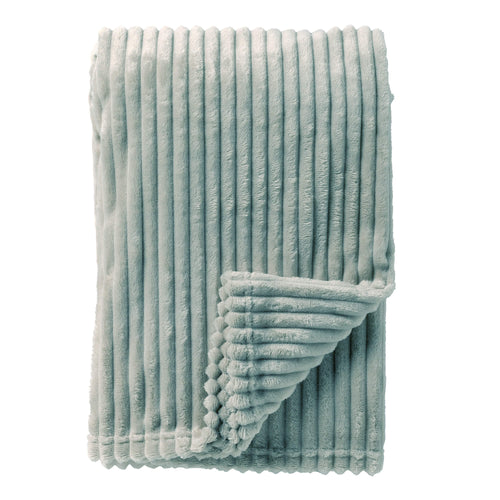 MARTHY - plaid 140x180 cm - ribfluweel - gerecycled - Jadeite - groen