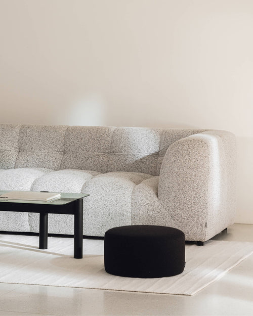 noo.ma Folk Pouf Low - Baby Blue Wool