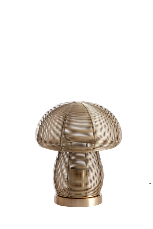 Light & Living tafellamp MUSHROOM - goud - Ø20x24cm