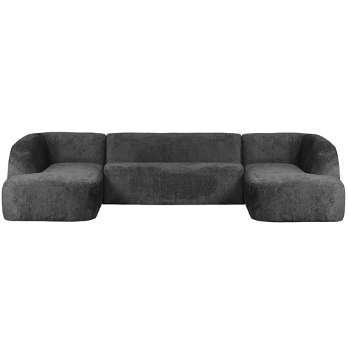 WOOOD u-vorm bank Sloping - Velvet - Mountain - 77x339x225