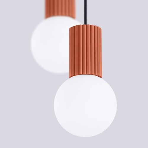 Sollux Lighting Hanglamp HALO 2P rode oker - 15x15x120cm