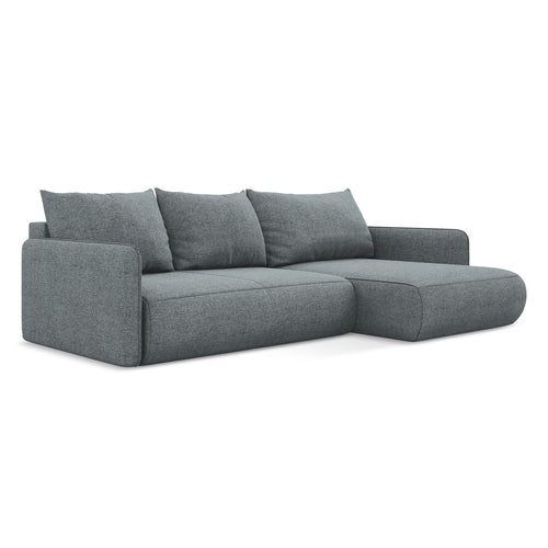 LaMiaSofa hoekbank rechts Palermo - chenille stof - jeans - 240x148x86