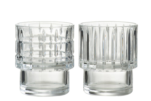 J-Line Whisky Duet glas - glas - giftbox - set van 2 stuks - woonaccessoires - vtwonen shop