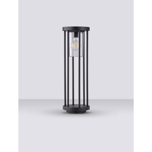 Nova Luce ELYSIUM 50 cm hoge, op de bovenkant te monteren buitenpaal, donker antraciet E27 1x12W IP65