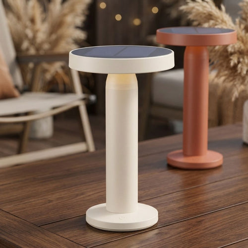 Lighto | Tafellamp beige solar voor buiten | Oplaadbaar | Werkt op zonne-energie