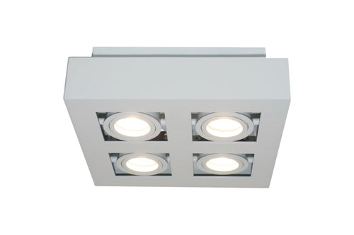 Artdelight spot Bosco - 4 lichts - 25  x 8.6   cm - wit - vtwonen shop