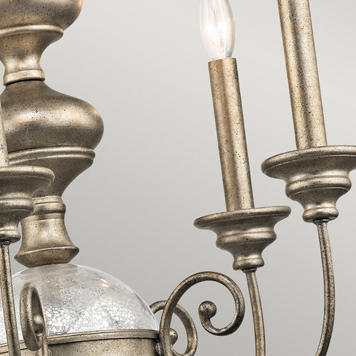 Elstead Rosalie - 5-lichts kroonluchter met gouden afwerking, E14