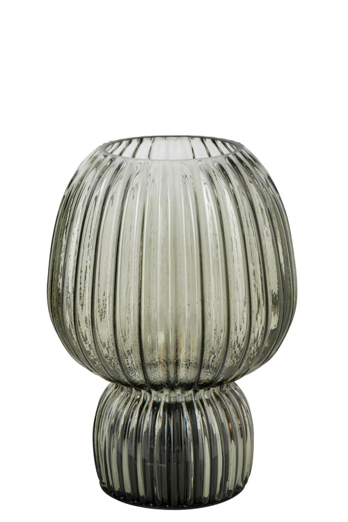 J-Line tafellamp - glas - olijfgroen