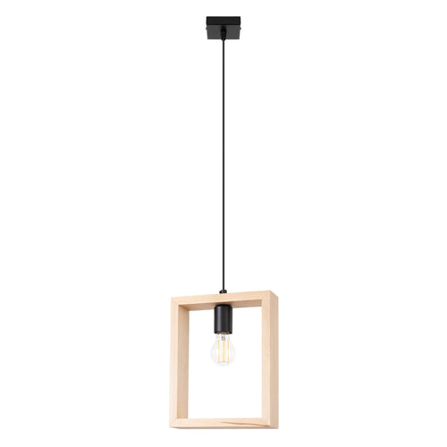 Sollux Lighting Hanglamp ARIES natuurlijk hout - 24x8x133cm