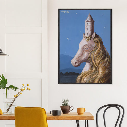 Artfulprints Poster René Magritte - Le coeur du monde   - 30x40 cm - Blauw
