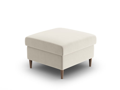 Cosmopolitan Design Poef Kyoto flueel lichtbeige - 70x70x45cm