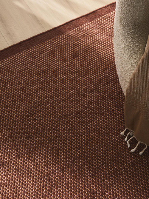 benuta wollen vloerkleed Rocco - bruin - 170x240 cm