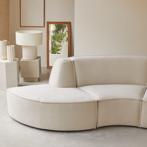 Tikamoon Modulaire 4-zitsbank in beige stof - Beige