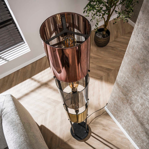 Hoyz Collection - Vloerlamp Lucente Tricolore 3-lichts - Artic Zwart - vtwonen shop