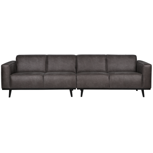 WOOOD 4-zits bank Statement - Lederlook - Donkergrijs - 77x280x93 - vtwonen shop